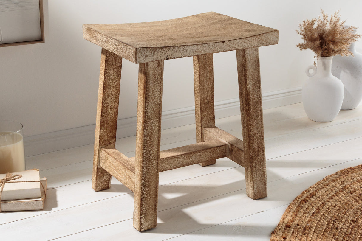 Stool FINCA 40cm mango natural beige