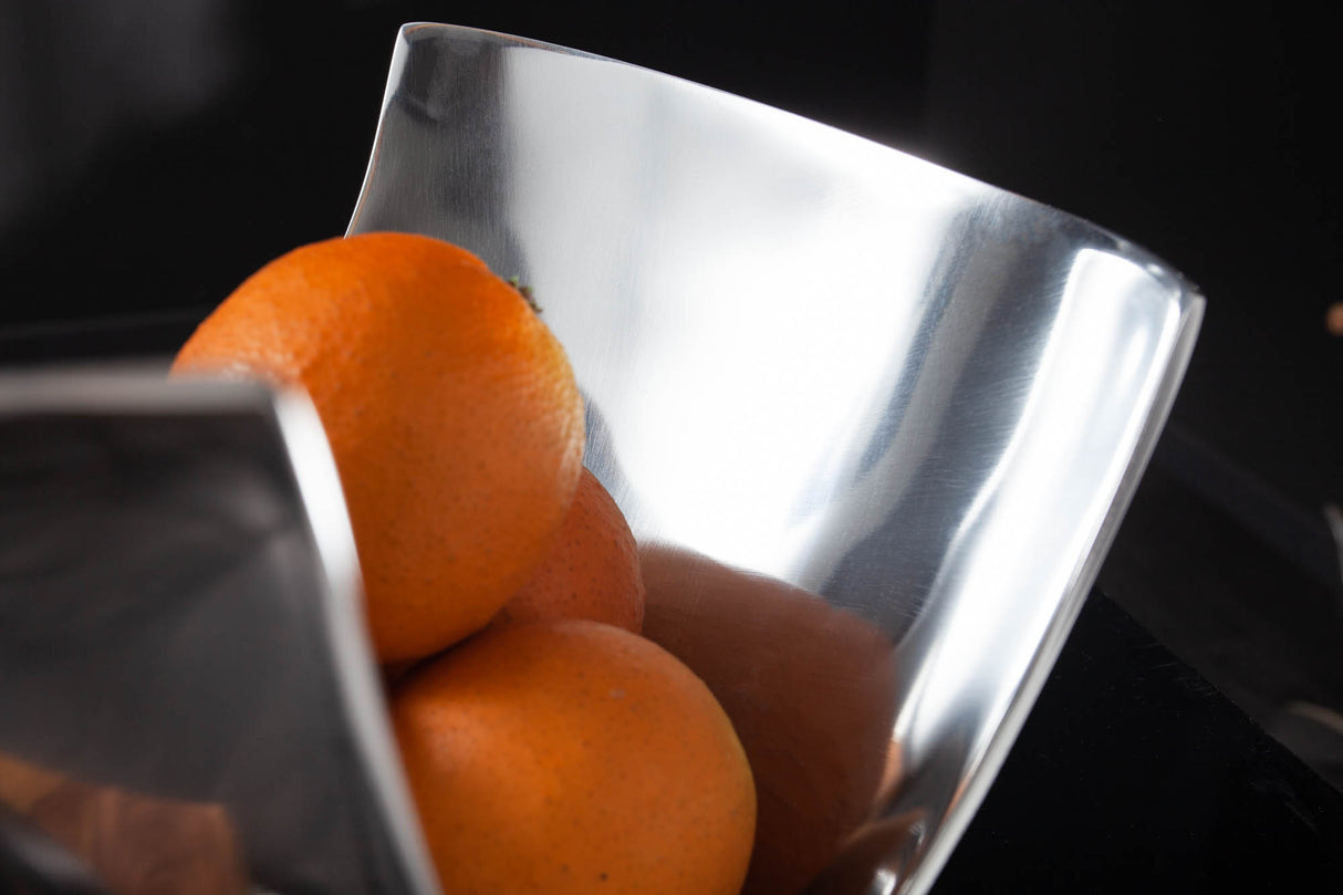 Bowl ABSTRACT 30cm silver aluminium