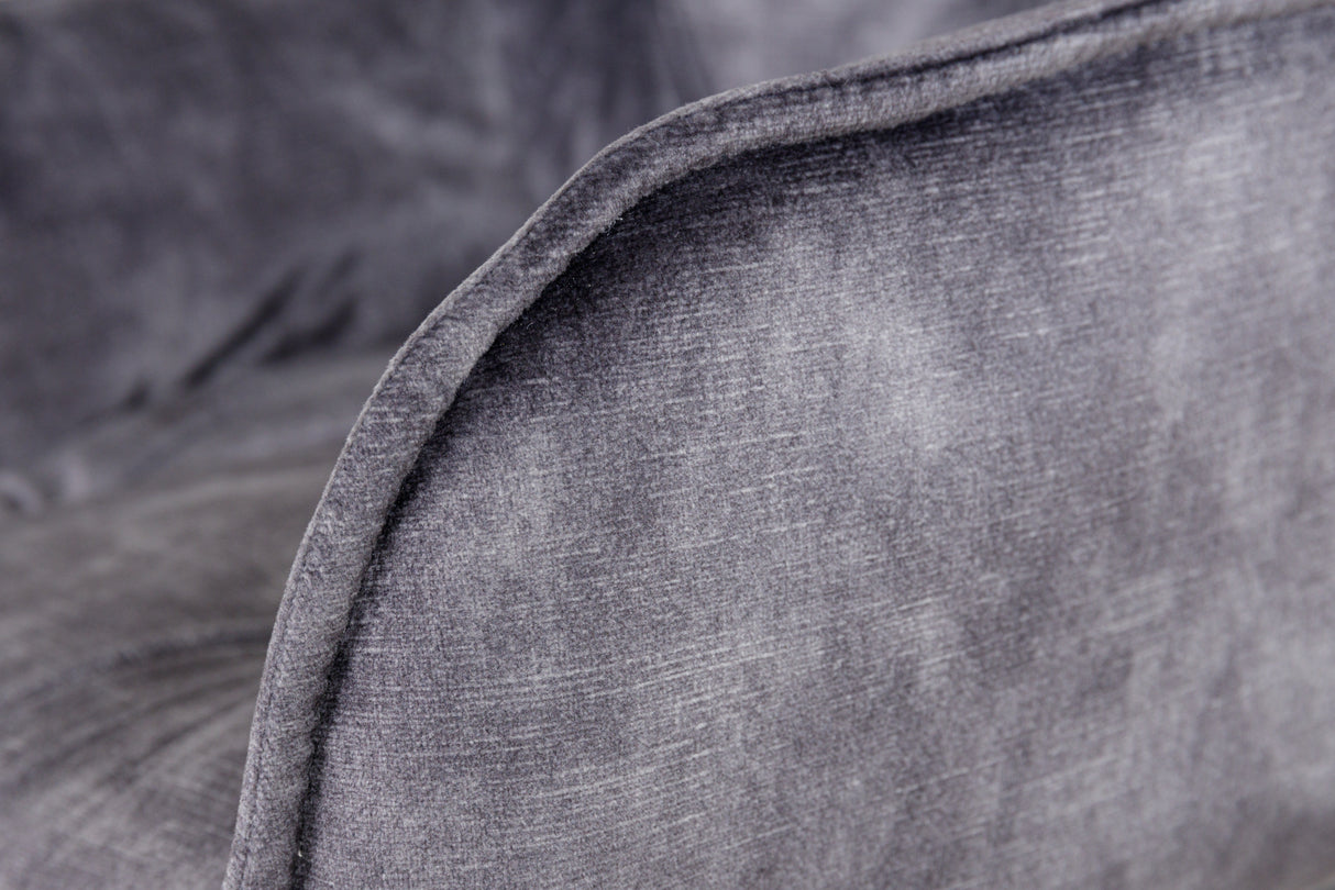 Bar stool MILANO 75cm velvet grey