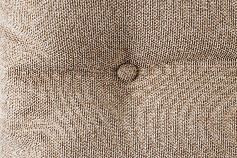 Bench BIG GEORGE 160cm flat woven fabric spring core velvet champagne beige