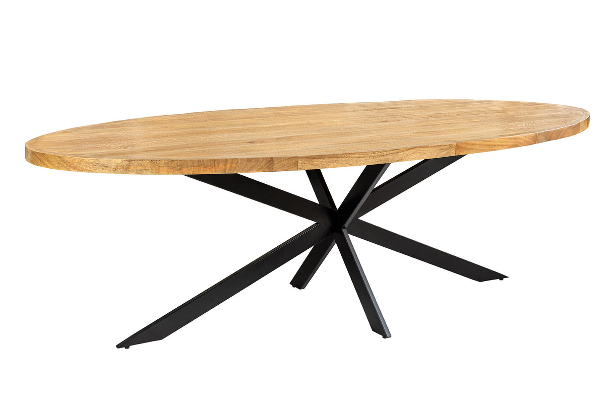 Esstisch GALAXIE 240cm oval Mangoholz naturbraun