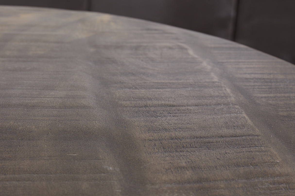 Coffee table DRUMP STORAGE 68cm massive mango wood grey