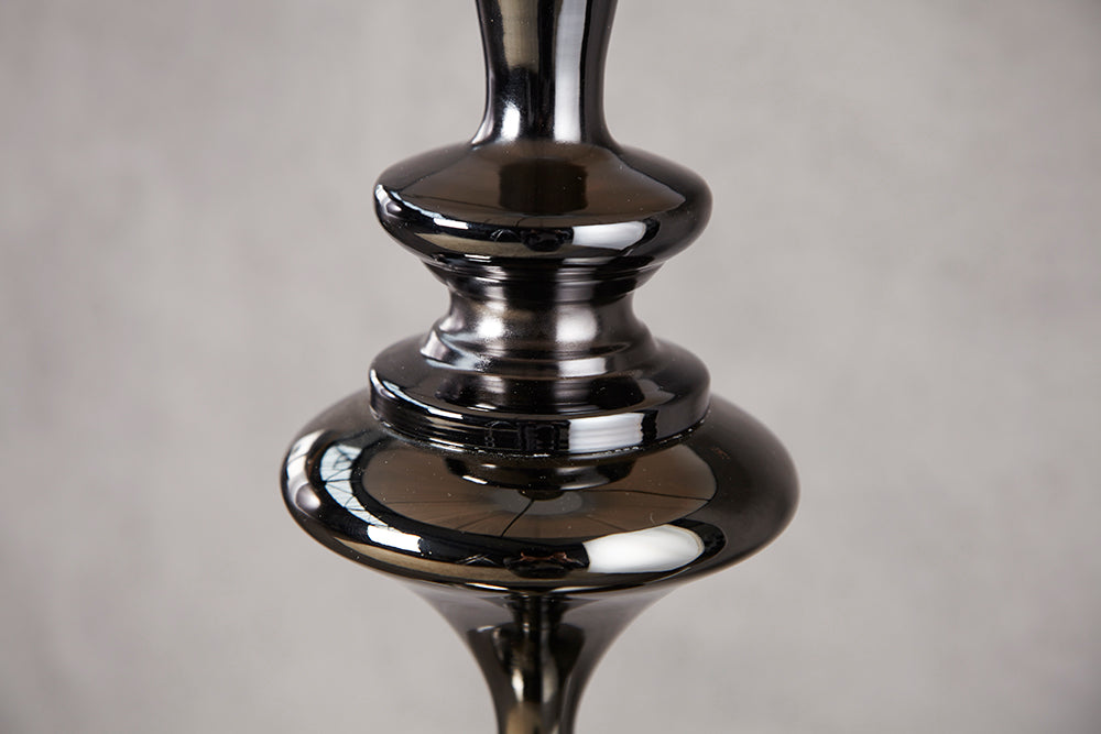 Stehleuchte LUCIE 160cm schwarzer Nylonschirm Barockstil