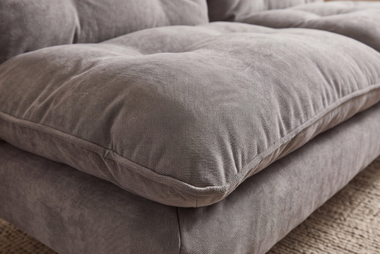 Sofa bed COCOONING 190cm 3-seater chenille grey