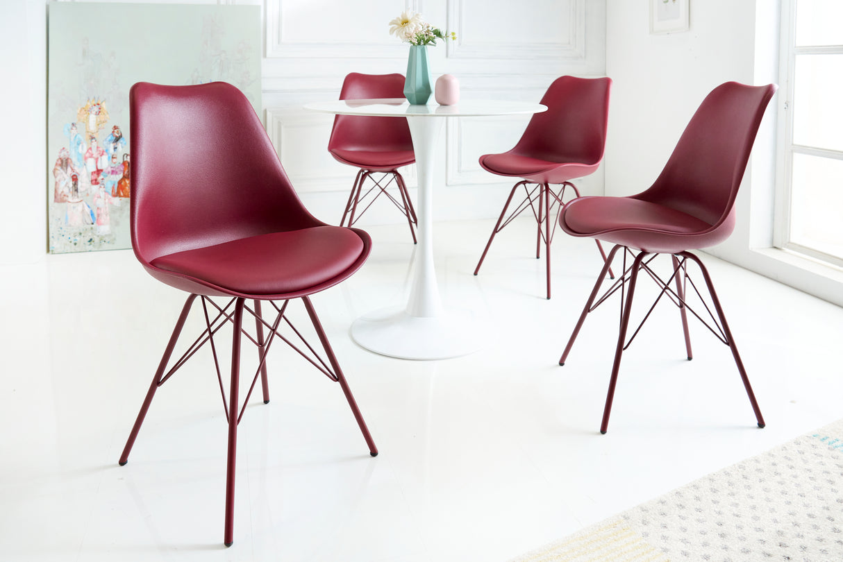 Stuhl SCANDINAVIA MASTERPIECE Kunstleder rot
