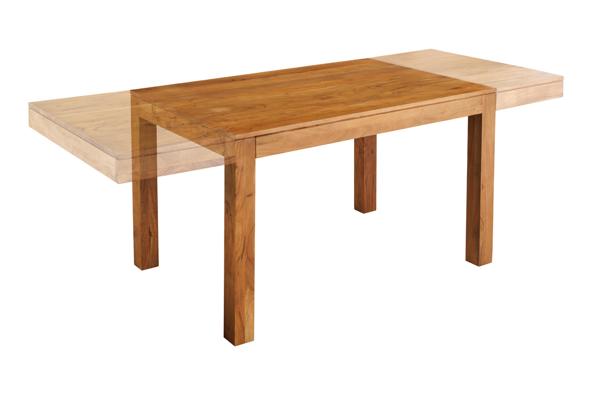 Dining table PURE 120-200cm extendable acacia wood 95mm natural honey finish
