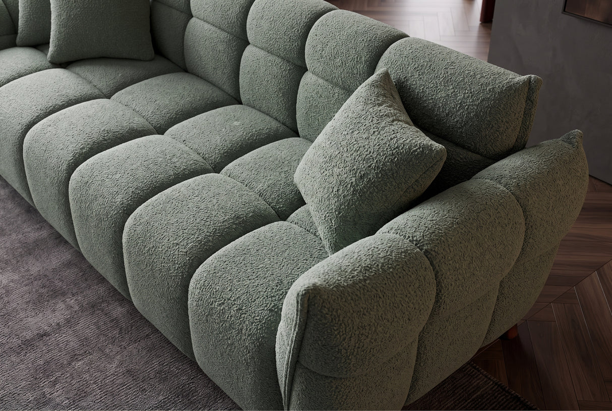 Sofa CLOUD 260cm 3-seater XXL bouclé sage