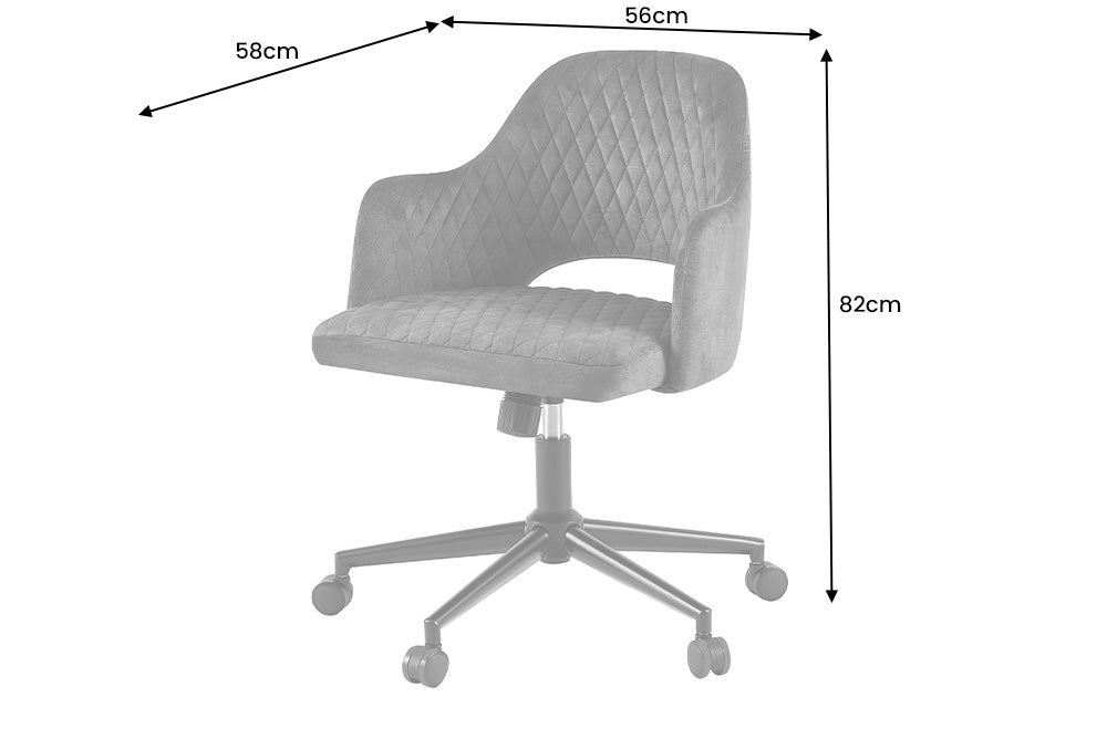 Bürostuhl PARIS 43-50cm Dekorsteppung senfgelb