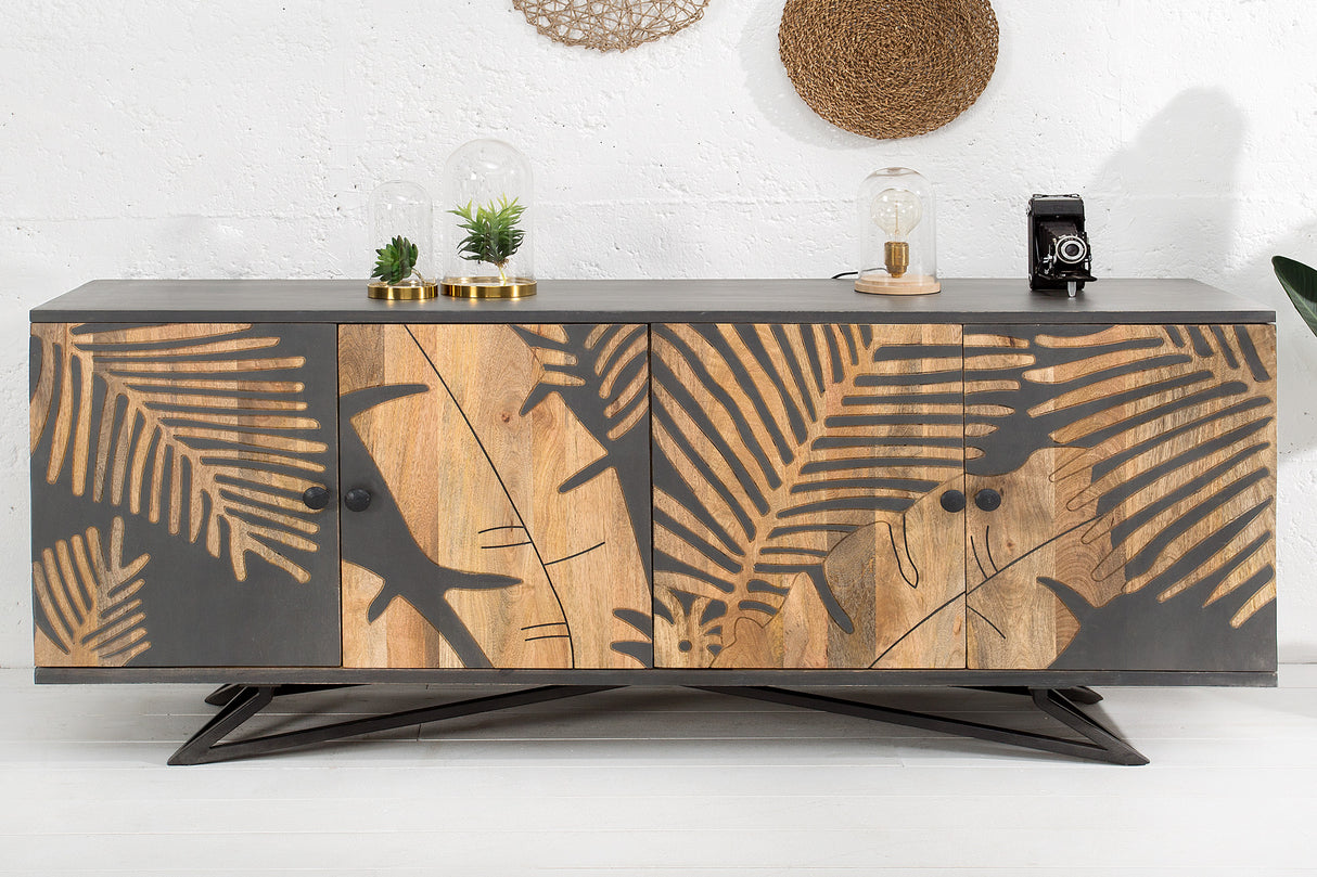 Sideboard TROPICAL 160cm mango wood anthracite