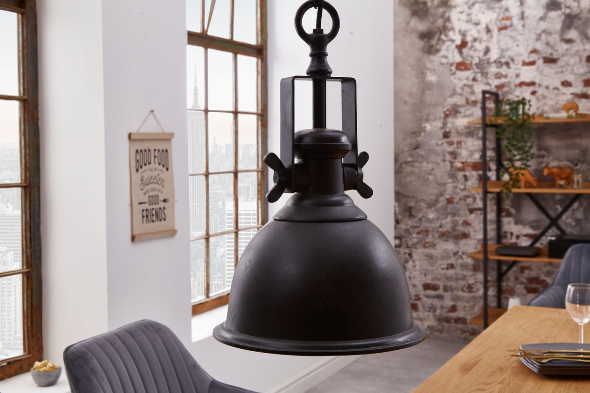 Pendant lamp INDUSTRIAL metal black-bronze industrial style
