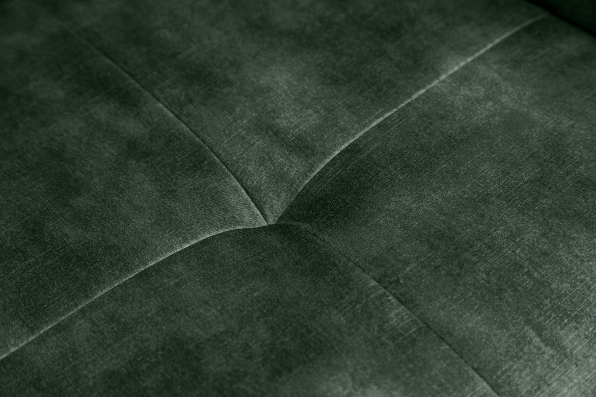 Swivel chair EUPHORIA rotatable 180° with armrests velvet dark green