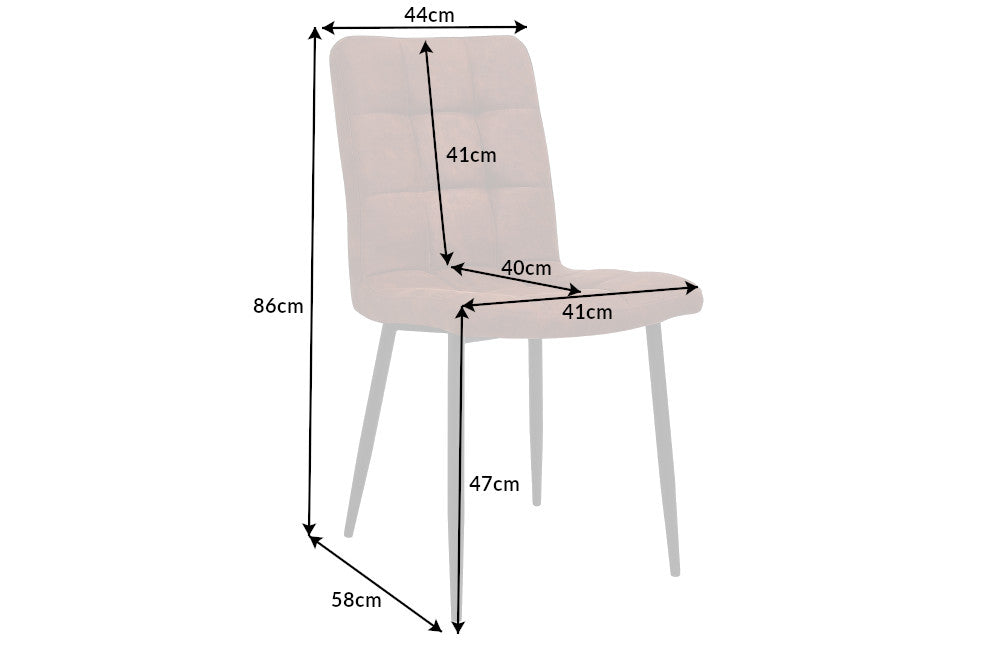 Chair MODENA microfibre vintage brown