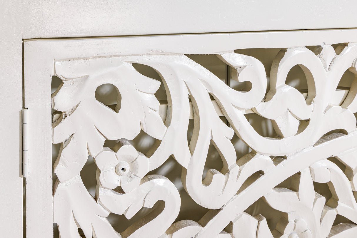 Highboard MARRAKECH 140cm white mango wood