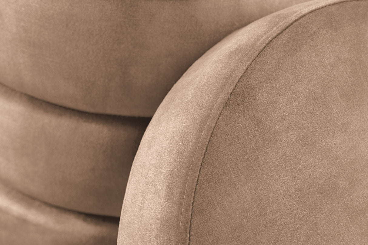 Stool VOQUE 50cm velvet champagne w/ storage space