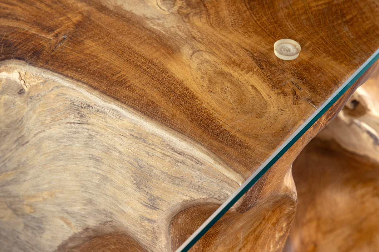 Console ROOT 150cm teak wood rack w/o glass plate