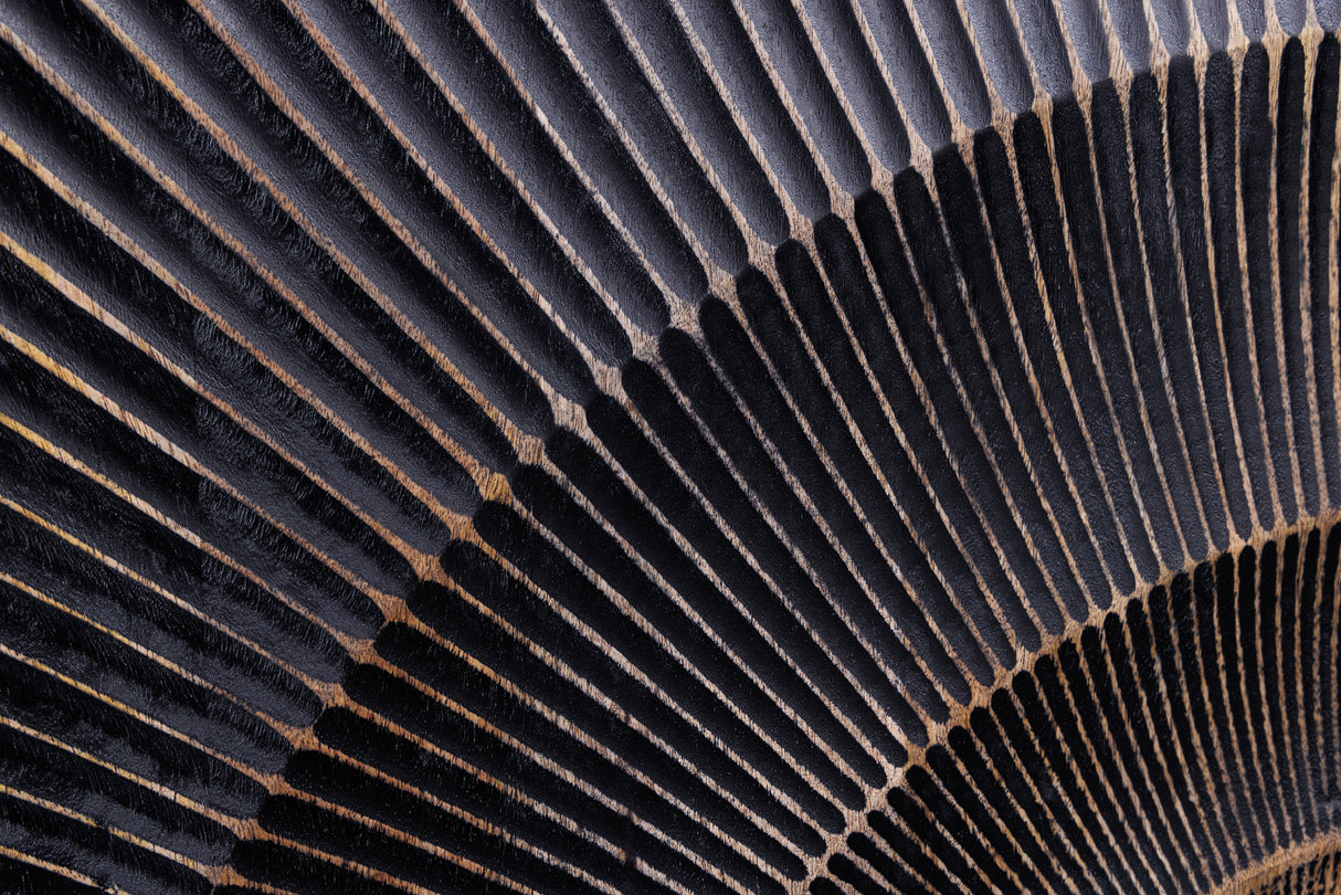 Bar cabinet GOLDEN SUNSET 140cm 3D mango wood black