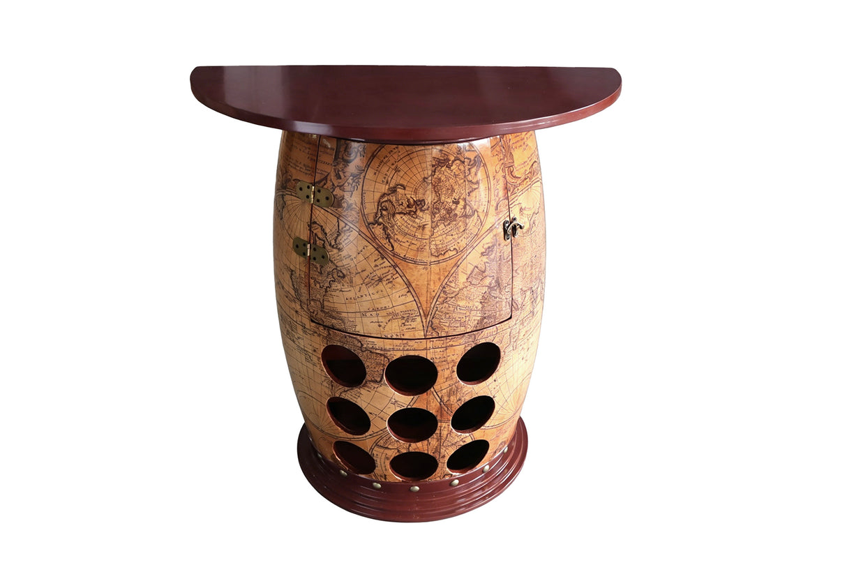 Wine shelf half SEVEN SEAS 80cm for 9 bottles pine wood