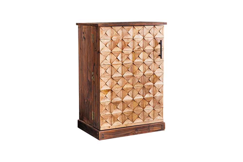 Bar cabinet BODEGA 90cm pine wood natural
