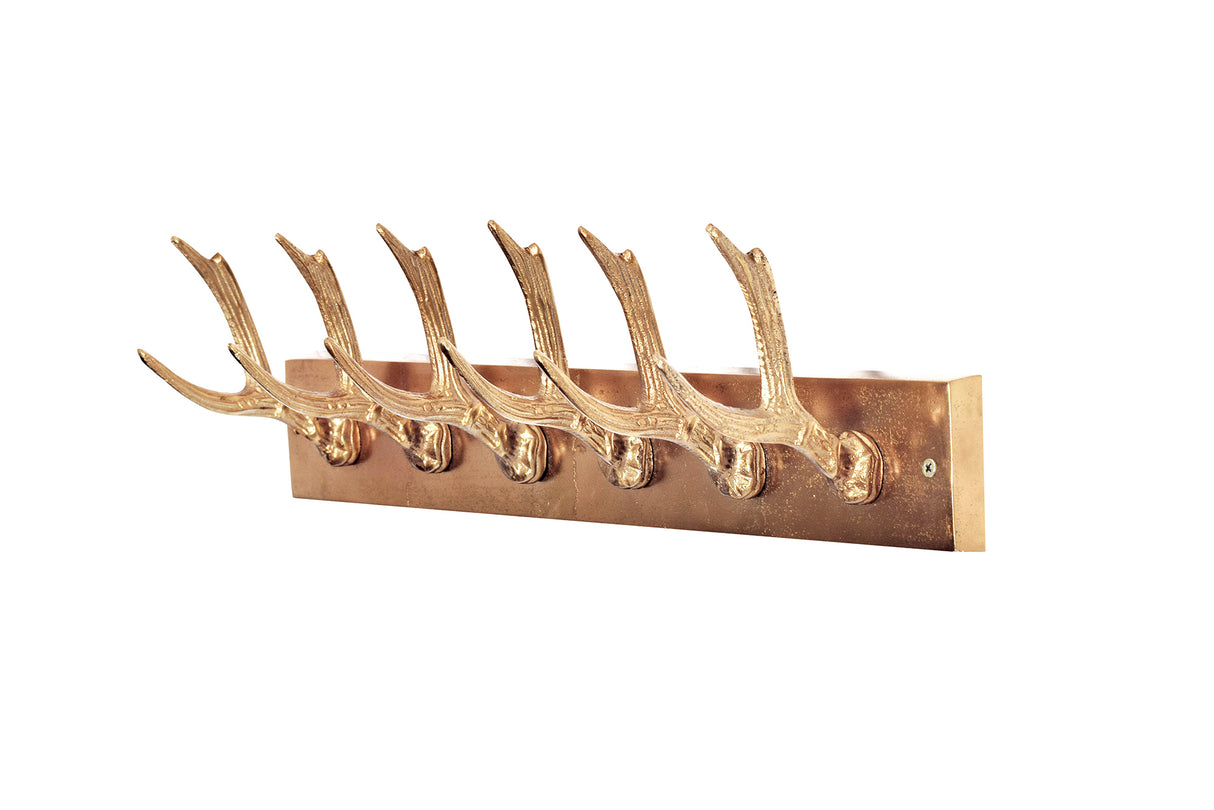 Wall coatrack DEER 50cm aluminium gold