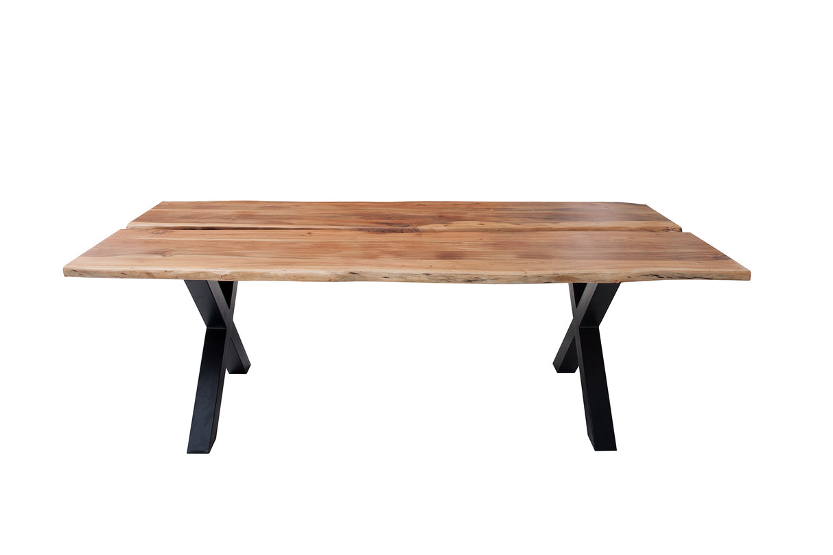 Dining table AMAZONAS 200cm X-legs acacia wood