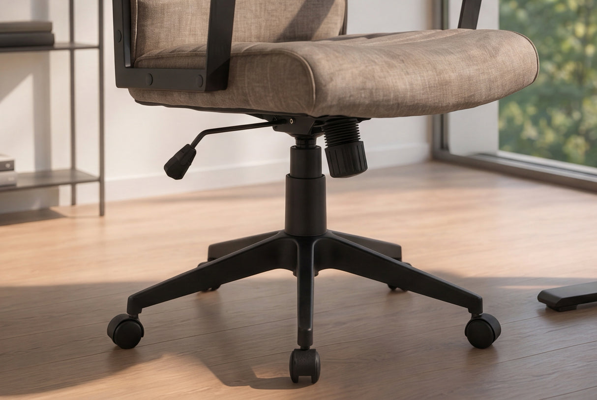 Office chair LAZIO 49-59cm w/ tilt function vogue velour velvet taupe
