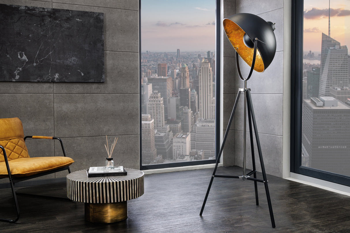Stehleuchte BIG STUDIO 170cm schwarz gold