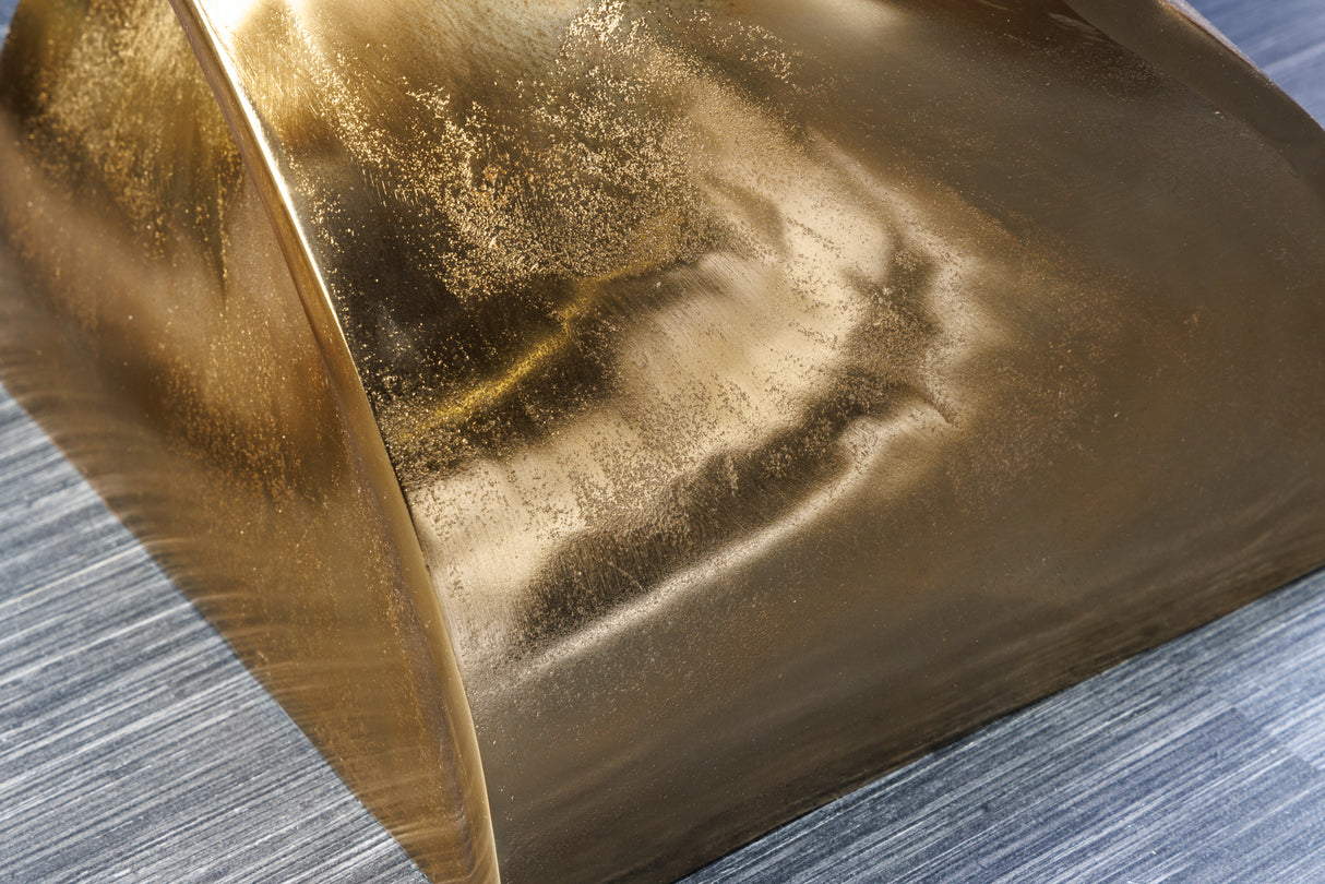 Hocker Beistelltisch TWIST 45cm gold Aluminium