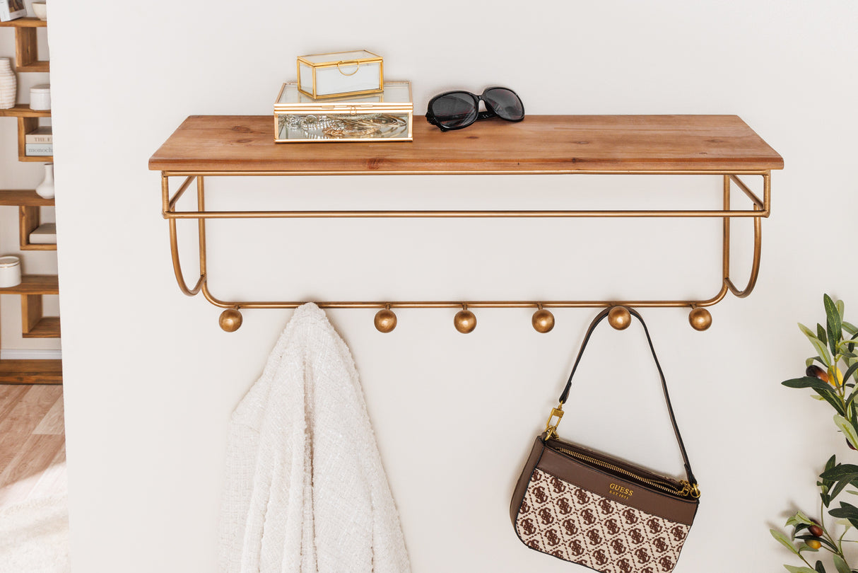 Coatrack HERITAGE 80cm iron natural pine wood