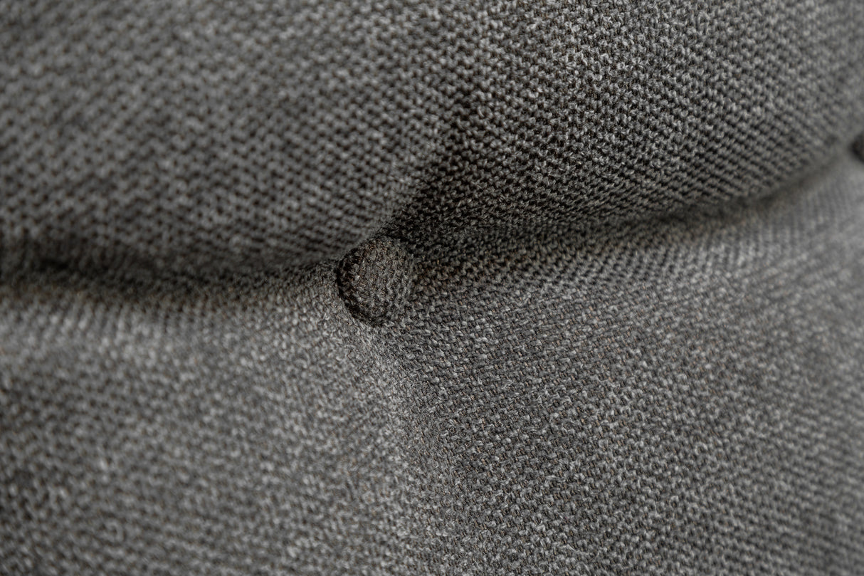 Swivel chair BIG GEORGE with armrests flat woven fabric anthracite rotatable