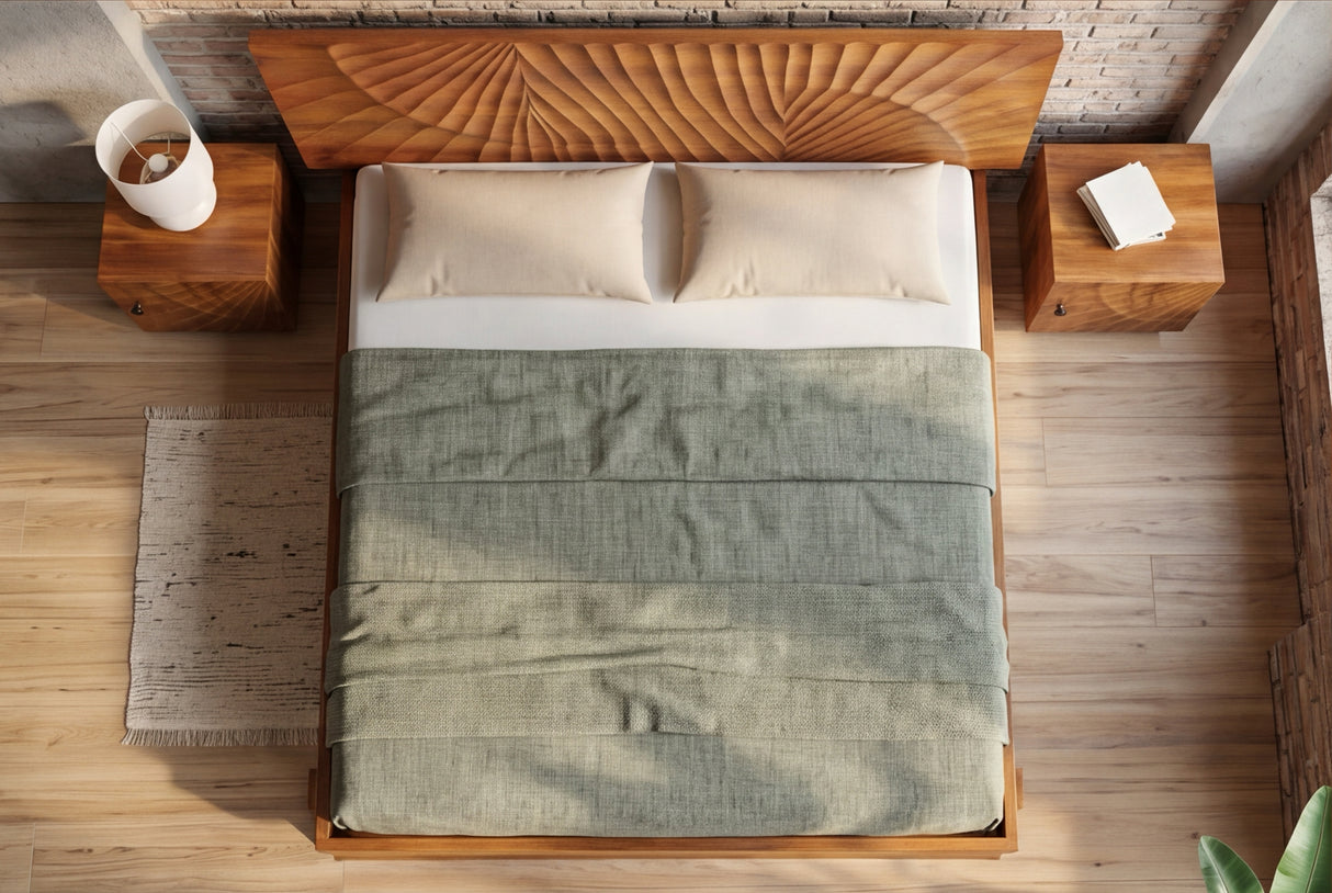 Bett SCORPION 180x200cm Mangoholz braun
