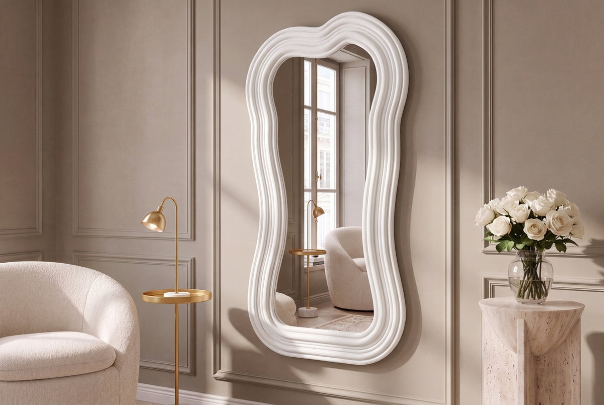 Wall mirror ALICE II 100cm white