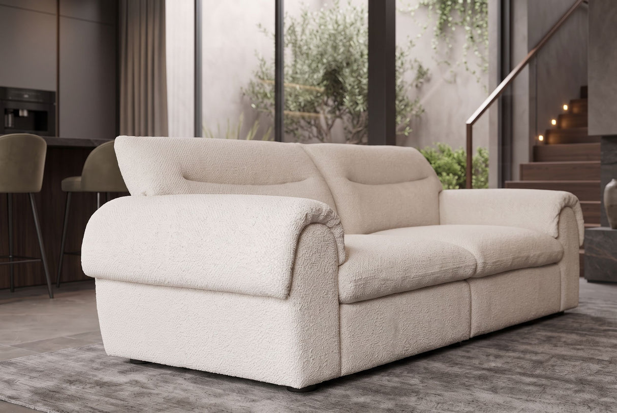 Sofa SIXTH SENSE 245cm 4-seater bouclé beige