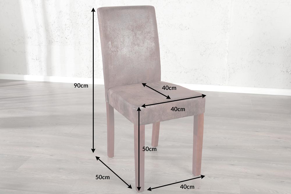 Chair GENUA vintage look coffee microfibre