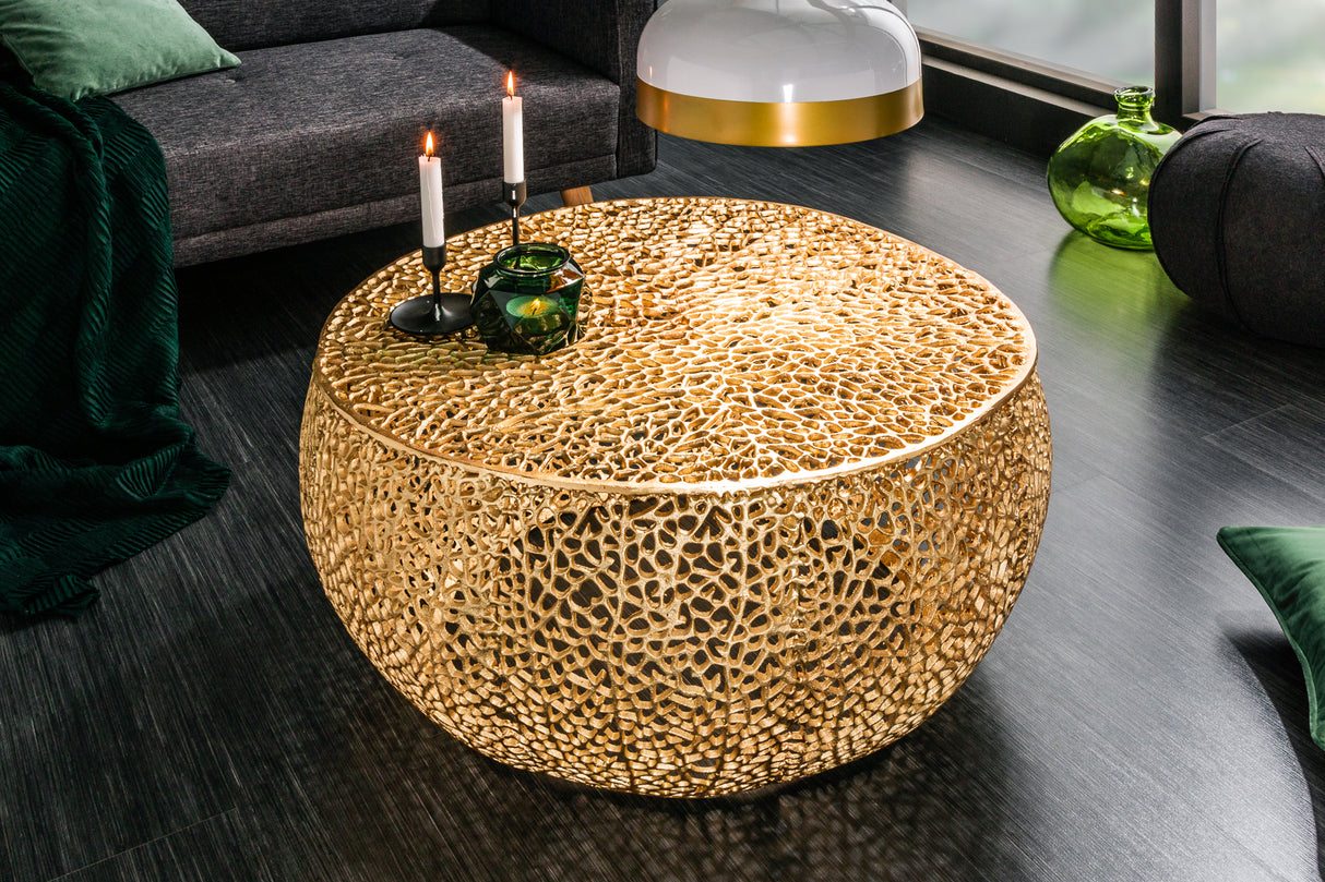 Couchtisch ABSTRACT LEAF 80cm gold