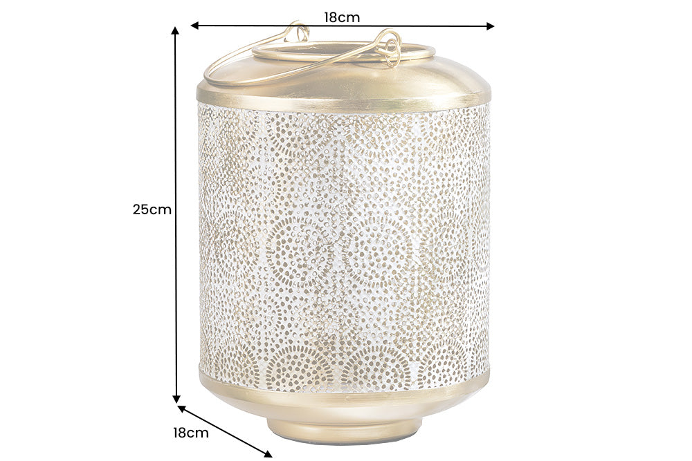 Lantern ORIENT 25cm gold with patina
