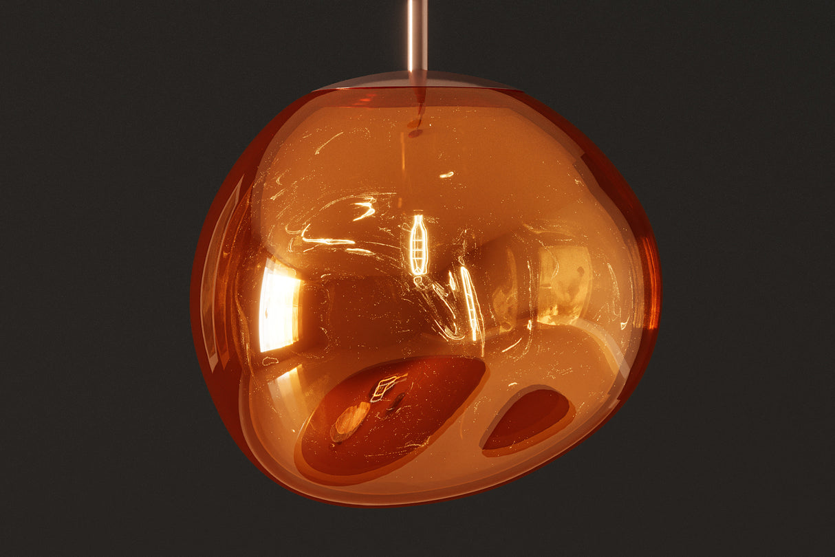 Pendelleuchte LIQUID DIAMOND 20cm Glas kupfer