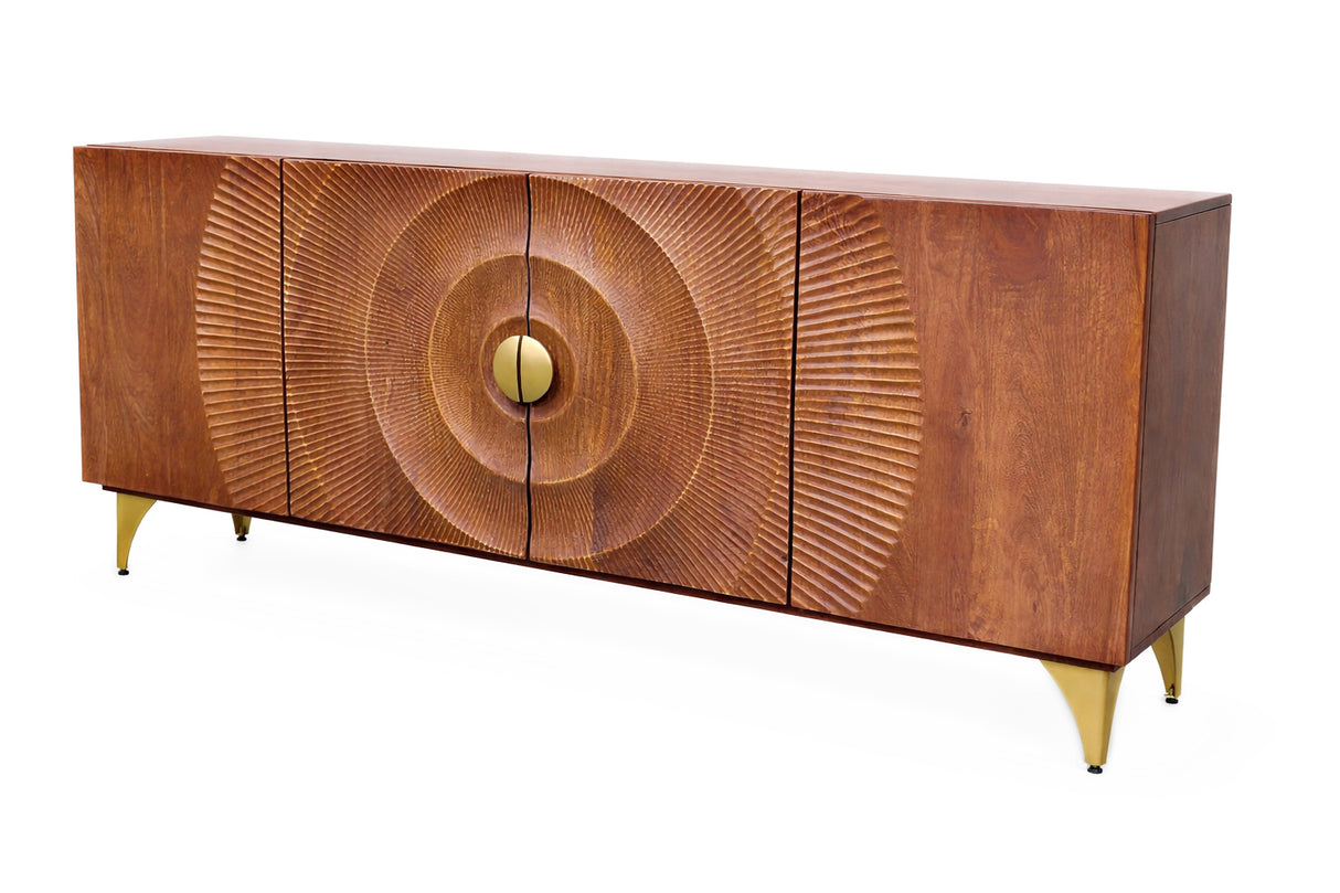 Sideboard GOLDEN SUNSET 180cm 3T Mangoholz braun