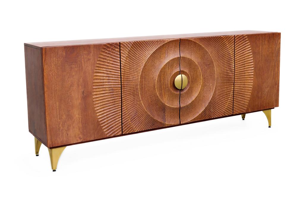 Sideboard GOLDEN SUNSET 180cm 3D mango wood brown