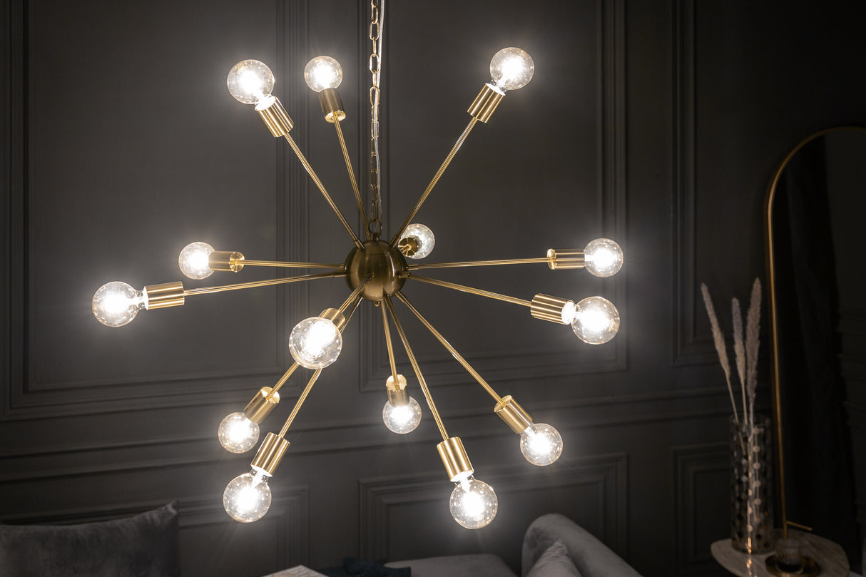 Pendant lamp SPUTNIK 85cm 14 arms gold