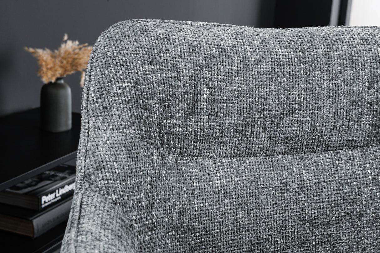Swivel chair VERONA textured cloth grey