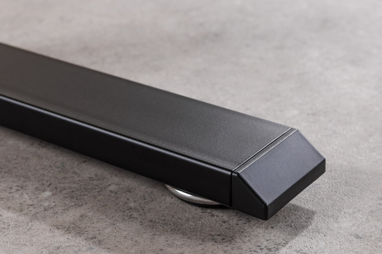 Office desk BLACK DESK 140cm height adjustable anthracite w/ black frame