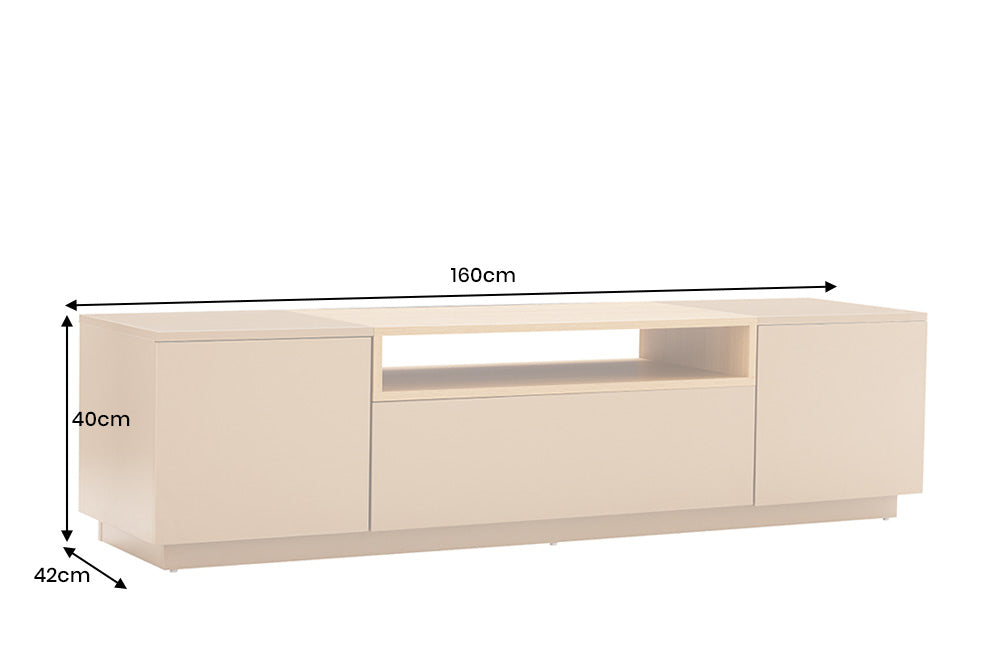 TV-Platte LOFT 160 cm naturgrau