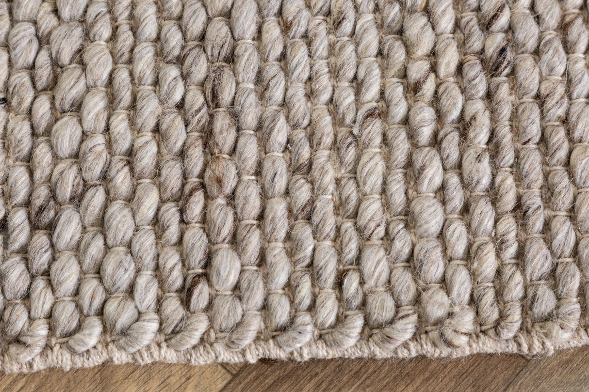 Teppich WOLLE 160x240cm silbergrau