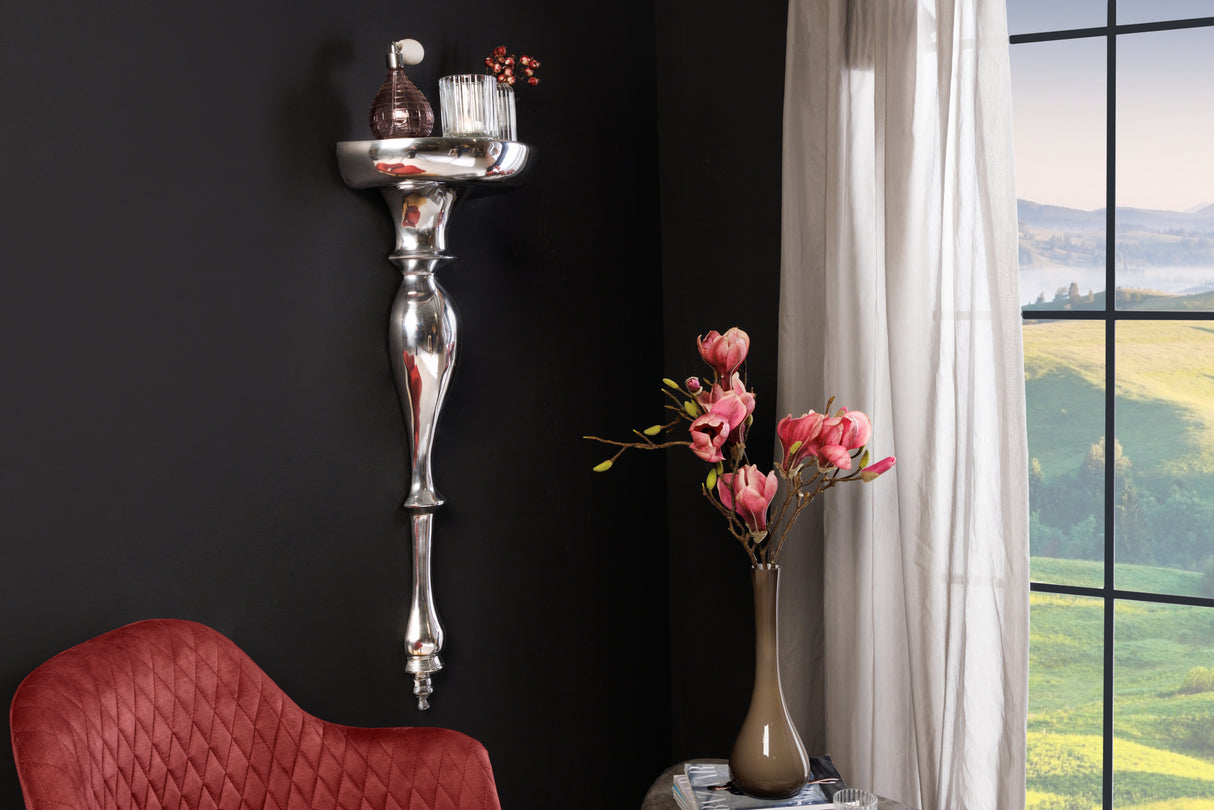 Wall console shelve BAROCK SCALA 80cm silver