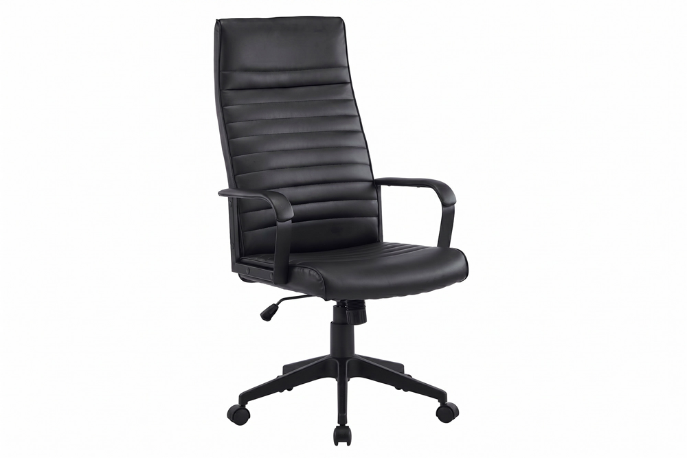 Office chair LAZIO 49-59cm w/ tilt function artificial leather black