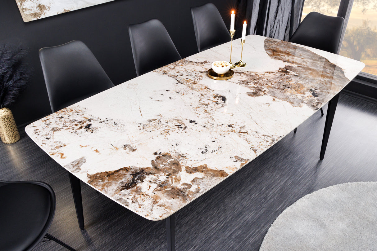 Esstisch MILANO 160cm Keramik Natursteinoptik