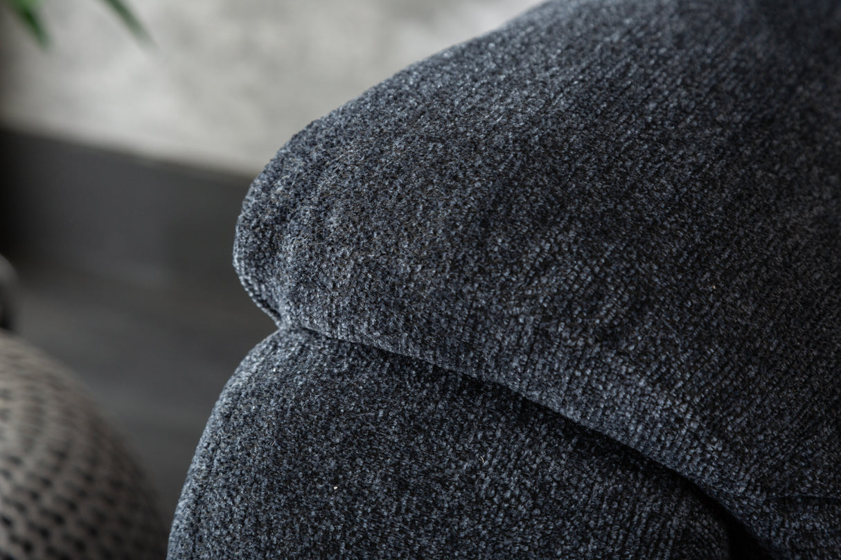 Cinema armchair HOLLYWOOD 2-seater textured fabric dark grey