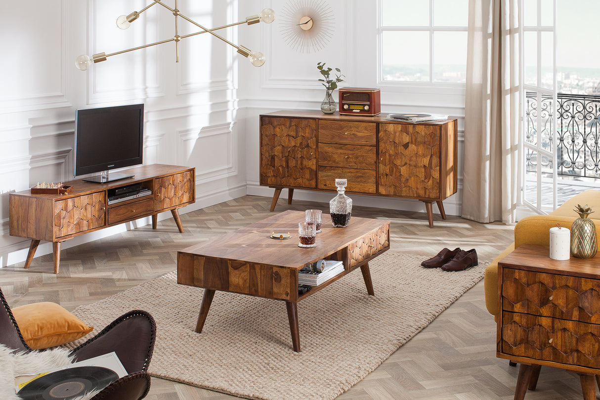 TV-Board MYSTIC LIVING 140cm Sheesham Holz natur
