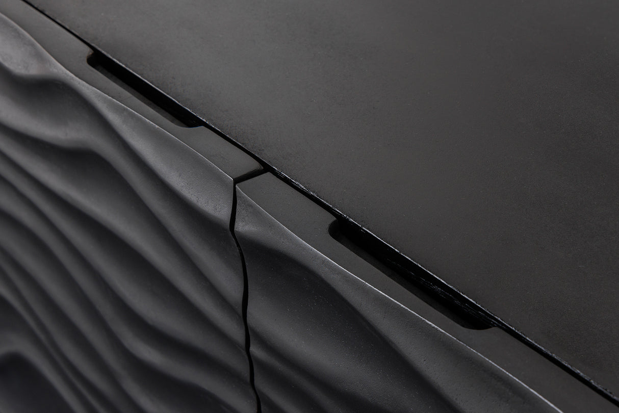 Highboard WAVE 120cm Mangoholz schwarz