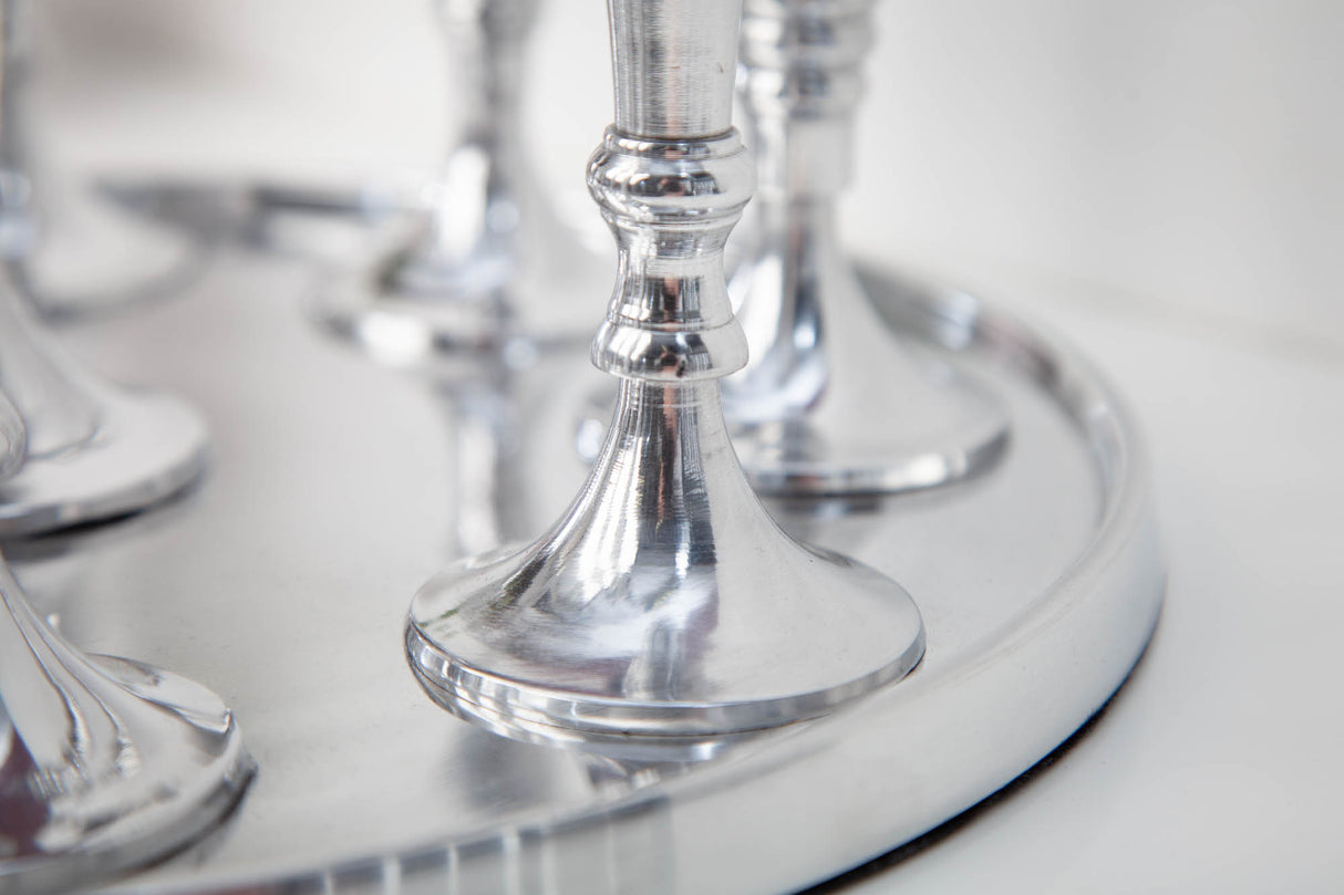 Candleholder MODERN BAROCK 9 flames silver